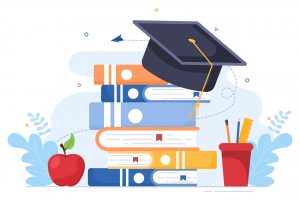 Happy,Graduation,Day,Of,Students,Celebrating,Background,Vector,Illustration,Wearing